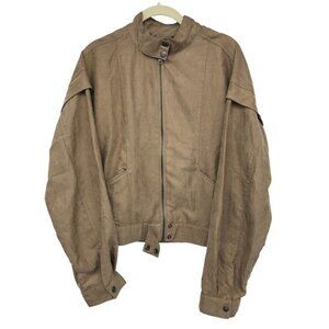 NWT Darling Fashions Tan Almond Marvels Canvas Neutral Lightweight Jacket size M